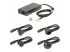 StarTech.com 160W Universal DC Power Adapter (24V/6.6A), 2-Wire Cord and 2/3-Pin Terminal Blocks, 100-240V AC/DC External Power Supply for Industrial USB Hubs, NA/UK/EU/ANZ Cords - Vänster vinkel
