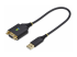 StarTech.com 1ft/30cm USB to Null Modem Serial Adapter Cable, FTDI, RS232 - Höger vinkel