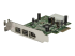 StarTech.com 2b 1a lågprofils 1394 PCI Express FireWire-kortadapter med 3 portar - Vänster vinkel