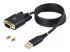 StarTech.com 3ft (1m) USB to Serial Adapter Cable, Interchangeable DB9 Screws/Nuts, COM Retention, USB-A to DB9 RS232, FTDI IC, Level-4 ESD Protection, Windows/macOS/ChromeOS/Linux - Höger vinkel