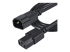 StarTech.com 1 m strömförlängningskabel, C14 till C13, 10 A 125 V, 18AWG, förlängningskabel för datorer, IEC-320-C14 till IEC-320-C13 AC-förlängningskabel för strömförsörjning, UL-listad - Höger vinkel