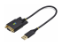 StarTech.com 1ft/30cm USB to Null Modem Serial Adapter Cable, FTDI, RS232 - Höger vinkel
